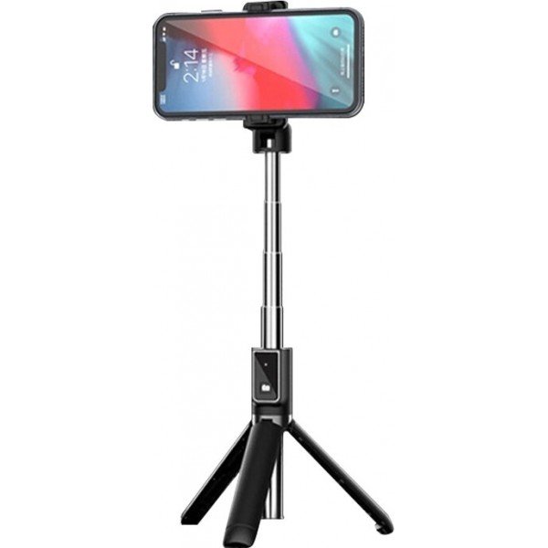 P40 Selfie Stick Τρίποδο Κινητού με Bluetooth Μαύρο